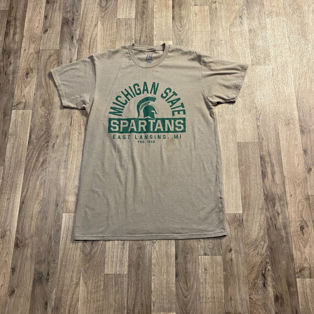 Michigan State Spartans Logo Tee Shirt Proedge Size Large *stained*
